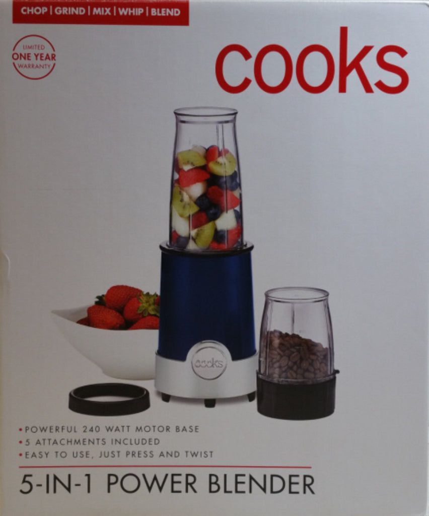 Cooks JCPenney 5-in-1 Power Blender Red, Powerful 240 Watt Motor Base  XJ-11401B1