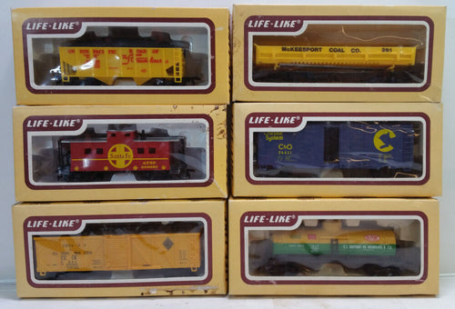 Life-Like HO Scale Railroad Cars Lot of 6 - Masolut Superstore